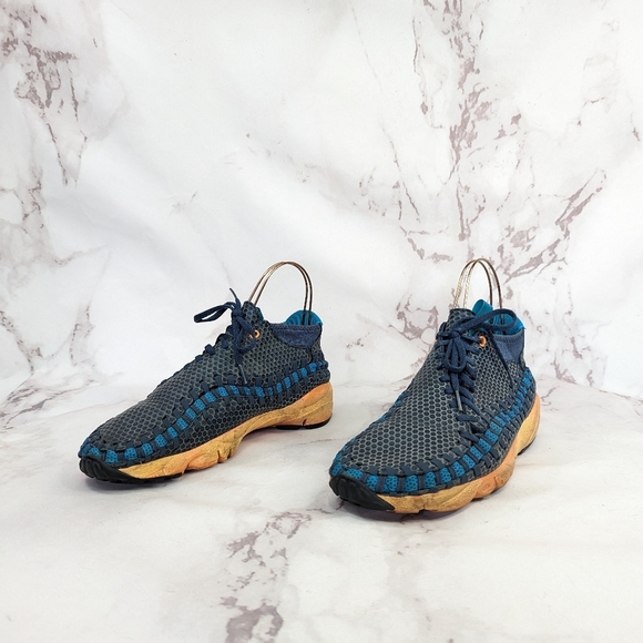 Nike Air Footscape Desert Chukka Blue Size 10 Shoe Sneaker Men Woven 443686-443 main image 4